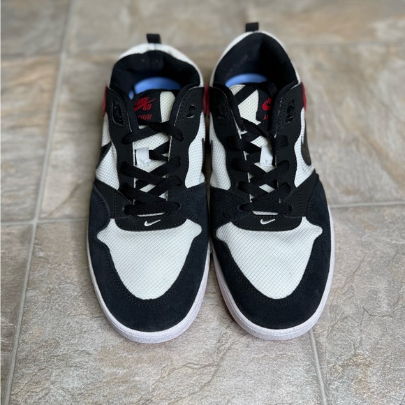 Nike SB Alleyoop Black Toe Mens Shoe Size 8 White CJ0882-102 Preowned - Picture 1 of 7